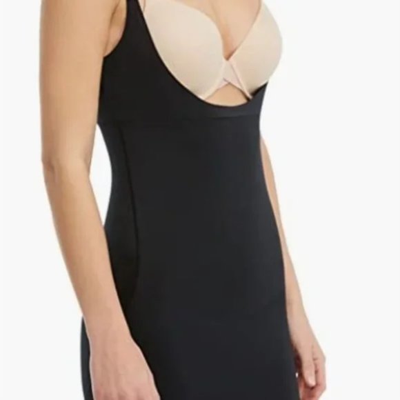SPANX Open-Bust SmartGrip Full Slip Very Black Sculpting Shapewear 10178R XS - Picture 4 of 10